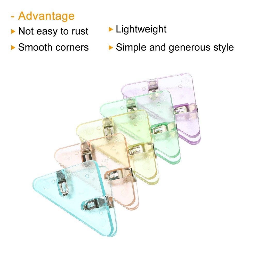 Multifunction Document Clip,10Pcs Triangular Book Page clips,5 Colors
