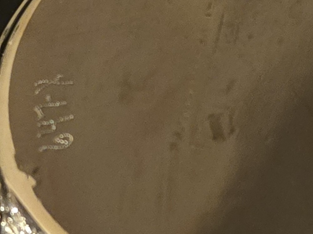 1980's silver over copper, creamer, two sugar bowls