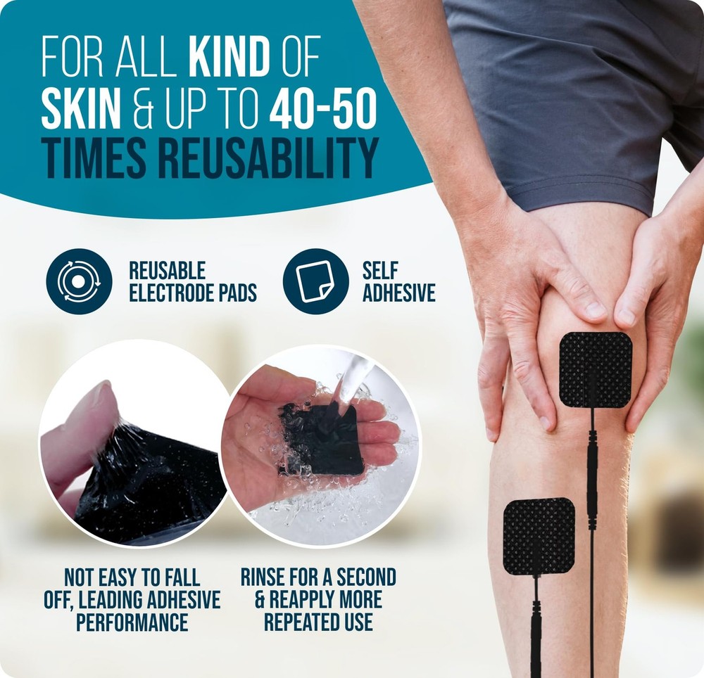SM Electrodes TENS Unit Electrode Pads Multiple Sizes Electrode for Tens Unit...
