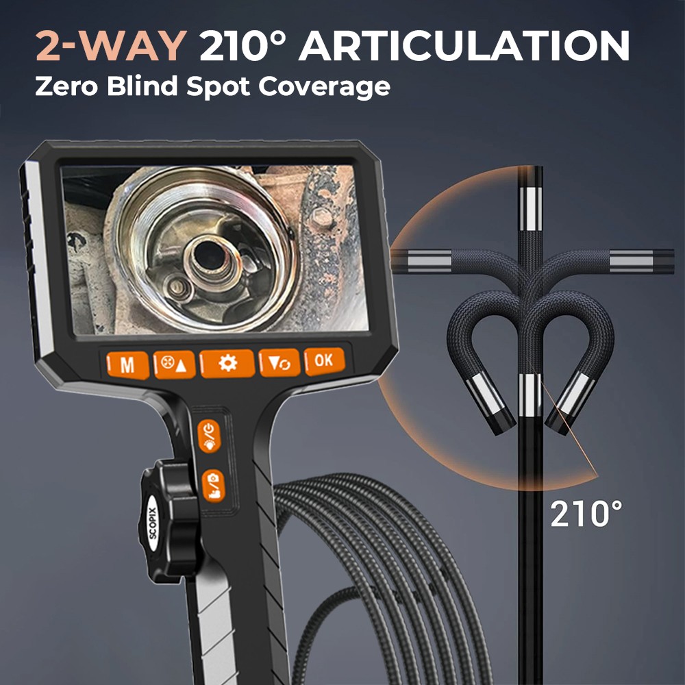 SALE! Ralcam Two-Way 210° Inspection Borescope Endoscope Camera 3.3ft Semi Rigid