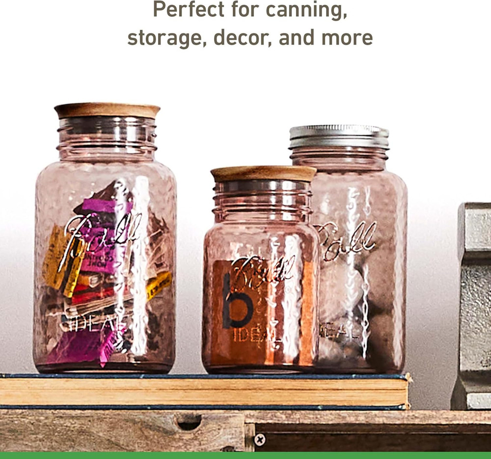 Jar Rose Vintage Regular Mouth Quart Canning Jars, 4-Pack, 4 Pack