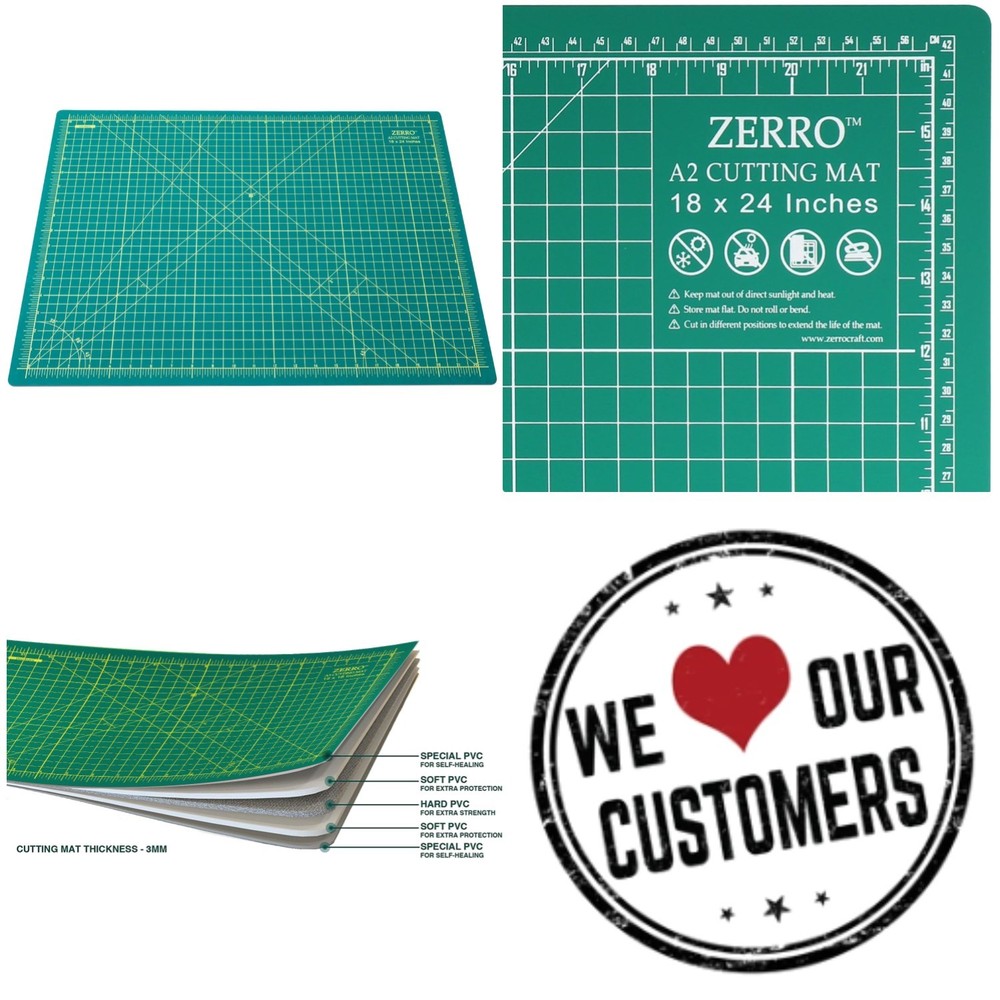 Professional Self-Healing Cutting Mat 18"x24" Double-Sided