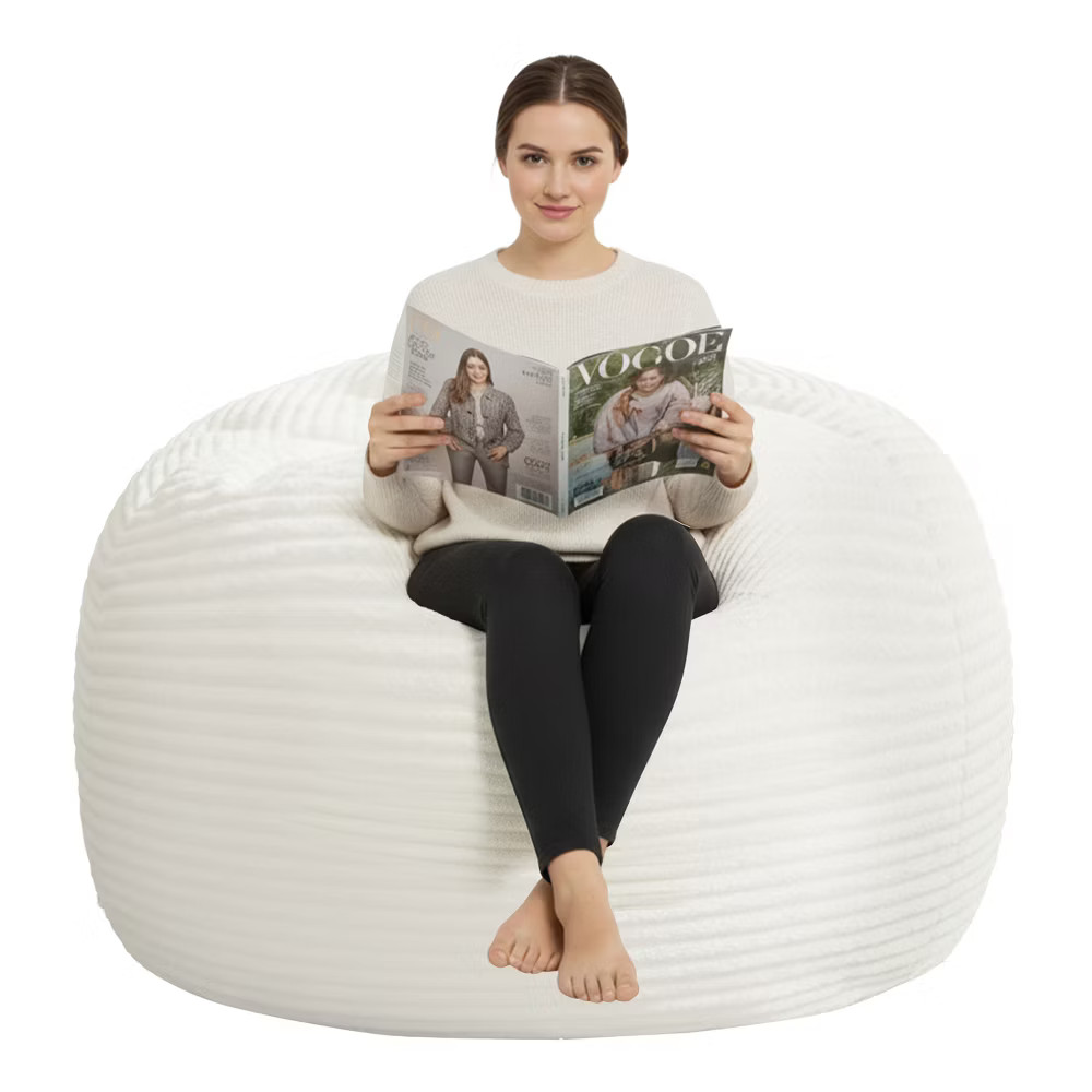 Hooseng 3.5 FT Bean Bag Chairs for Adults, Large Corduroy Bean Bag