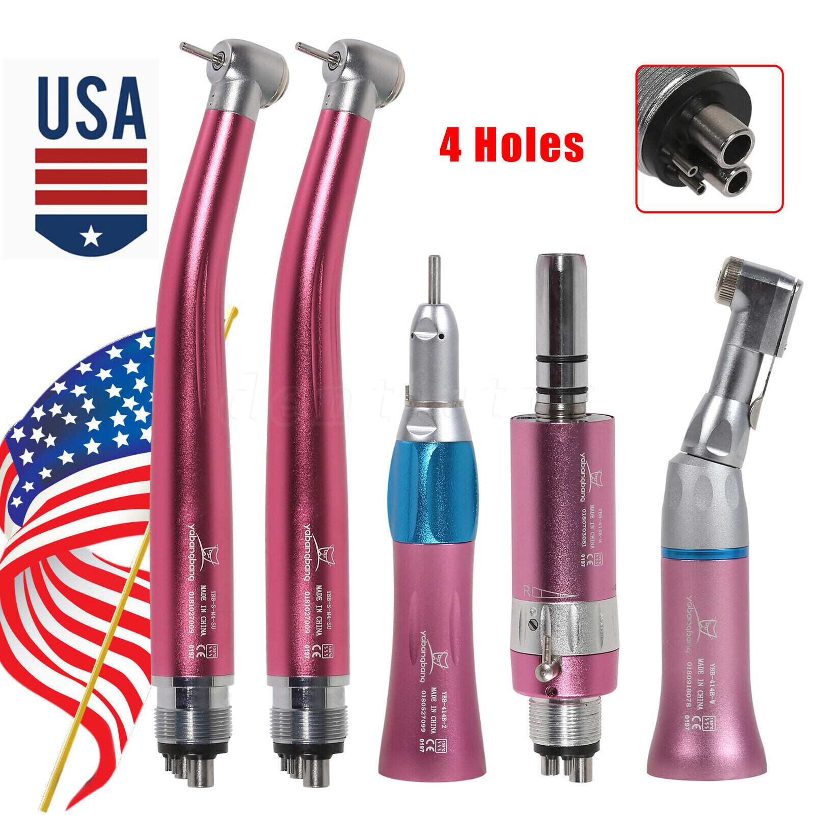 NSK Pana Max Style Dental High/Low Speed Air Turbine Handpiece 2HOLE/4HOLES Pink