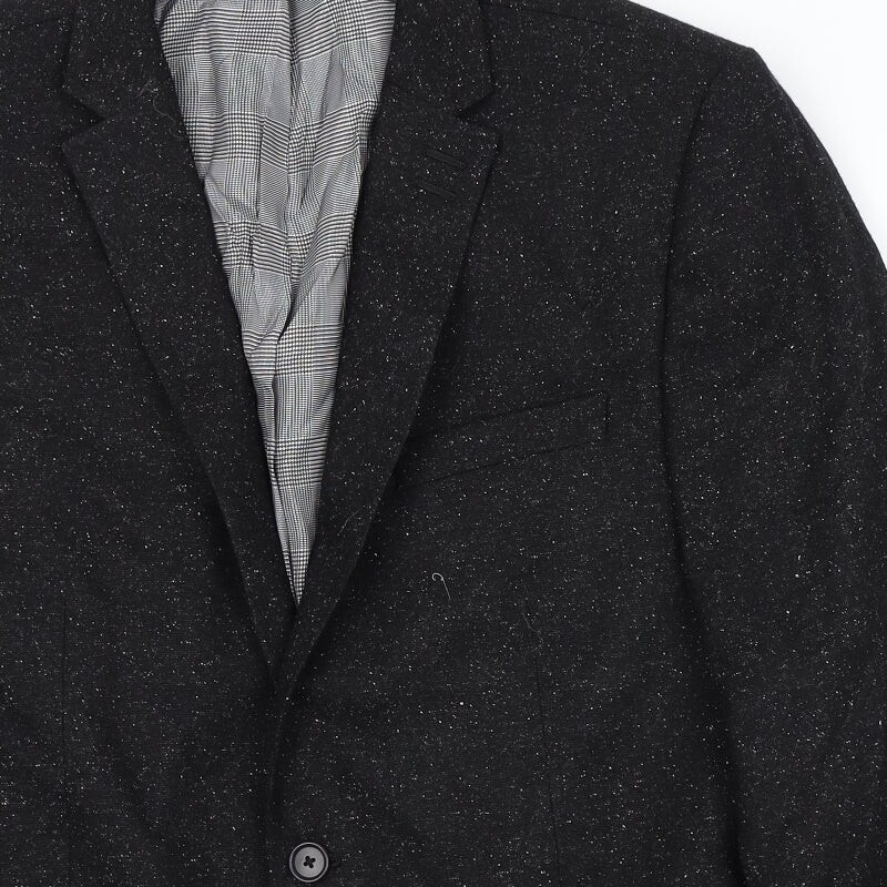 NEXT Mens Black Wool Blend Suit Jacket Size M