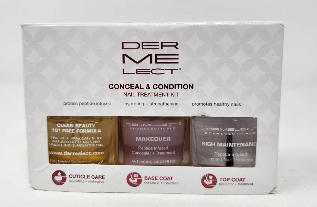 Dermelect 3-Piece Conceal and Condition Nail Treatment Kit RETAILS $48