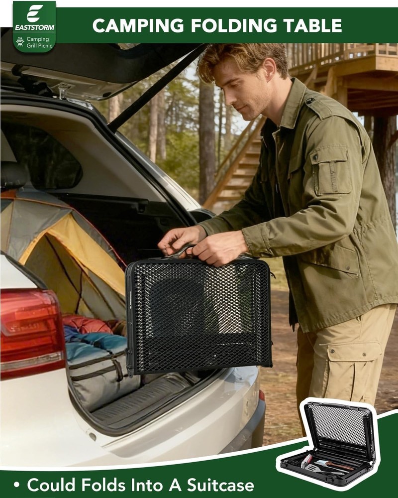 Compact 2Ft Portable Folding Table - Adjustable Height for Outdoor/Indoor Use