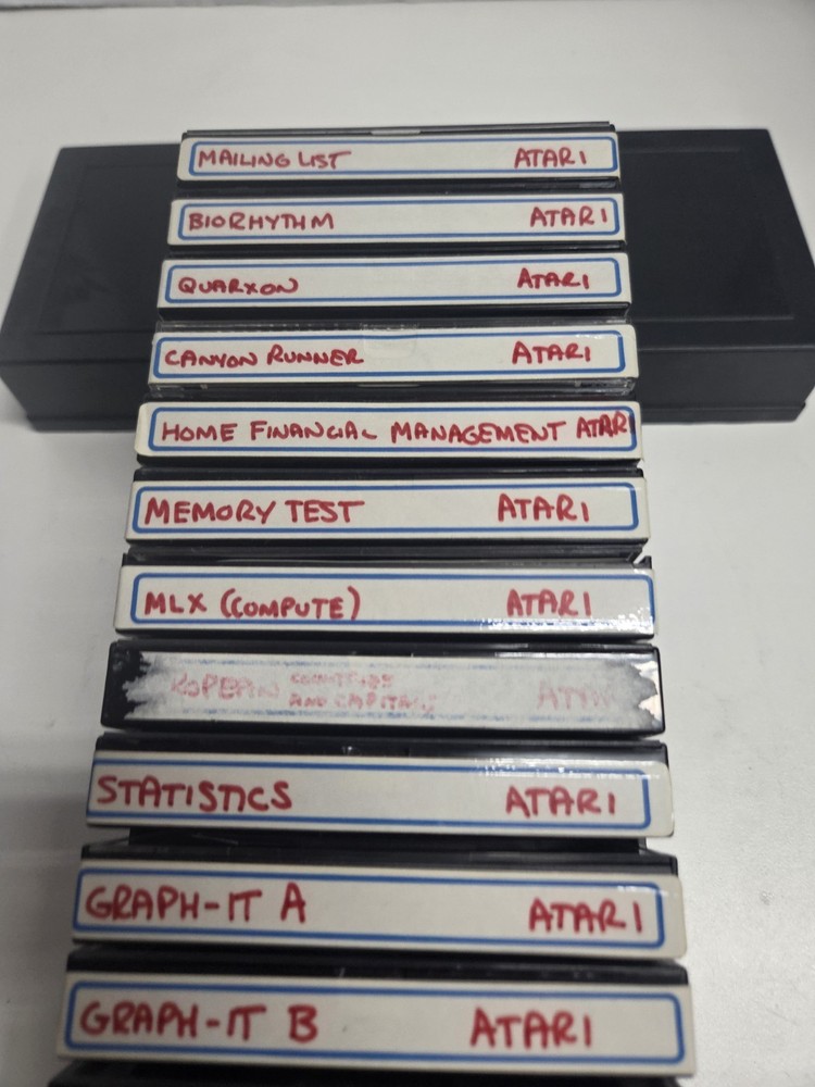 Vintage Atari Program Cassette Lot