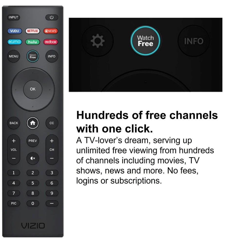 VIZIO SmartCast Universal Remote Control - Smart Replacement for Black