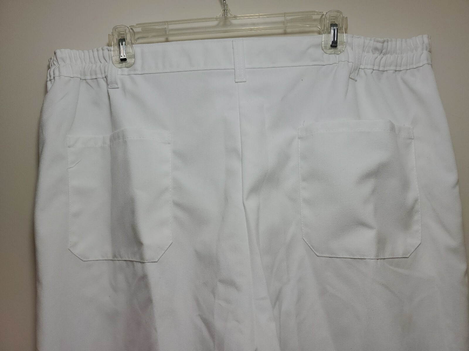 Hospitality Hotel Chef Pants White Unisex Waist 40-41 OB Zipper Flat Front