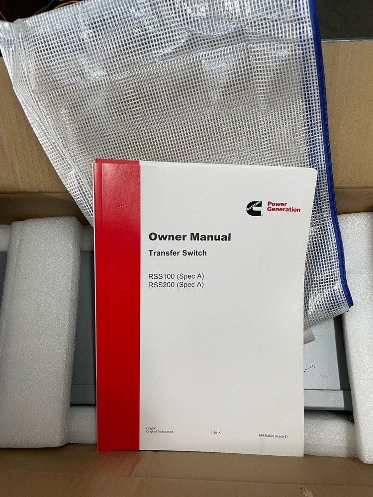 Cummins Onan RSS200-6869 200 Amp Service Automatic Transfer Switch for Generator