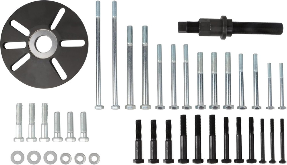 Harmonic Balancer Puller Installer Tool Kit Crankshaft Pulley Steering Wheel Set
