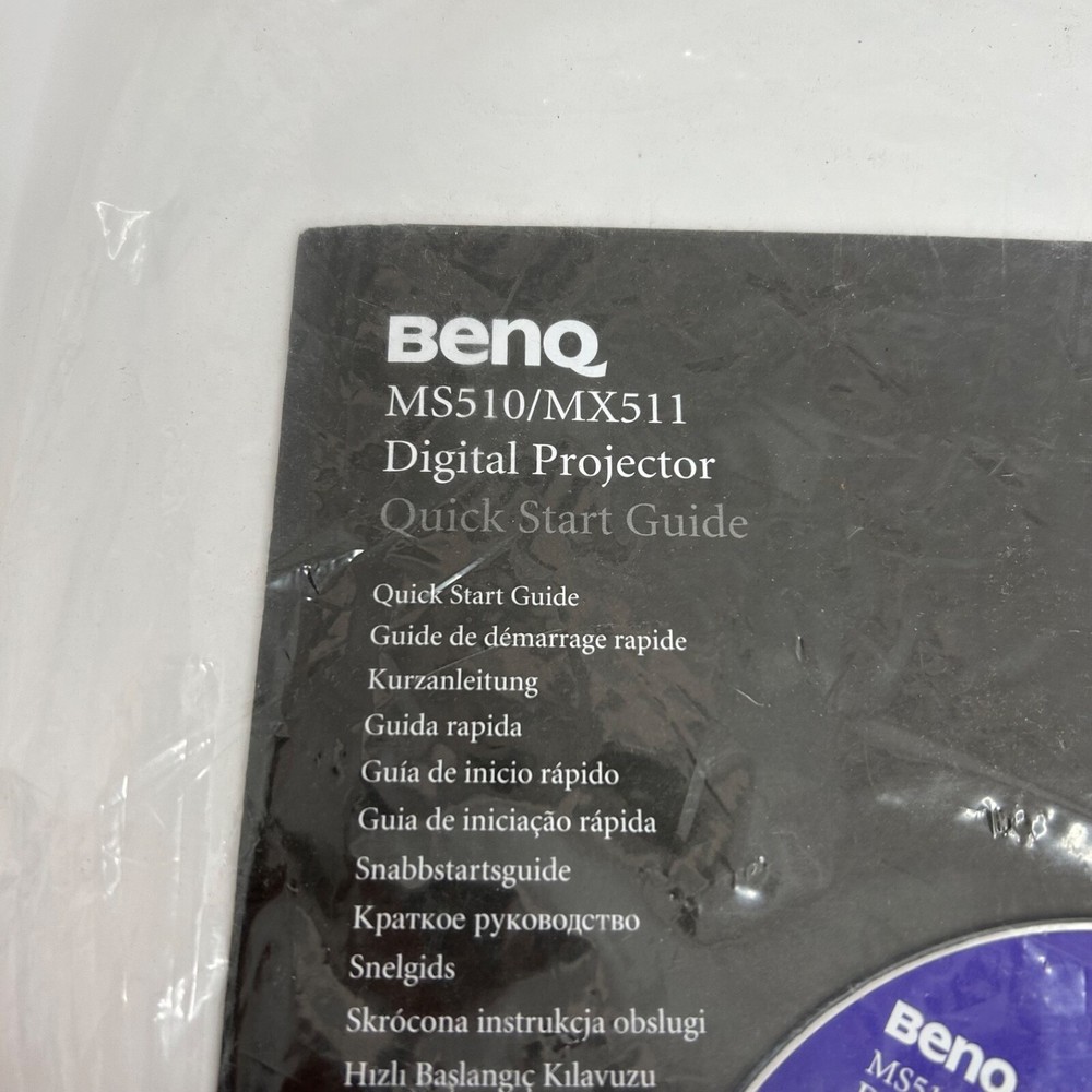 Benq MS510/MX511 Digital Quick Start Guide & CD-ROM Manual