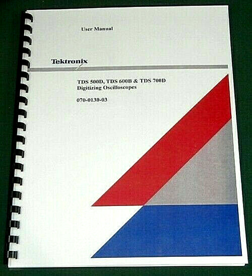 Tektronix TDS 500D, 600B, 700D Instruction Manual: Comb Bound & Plastic Covers