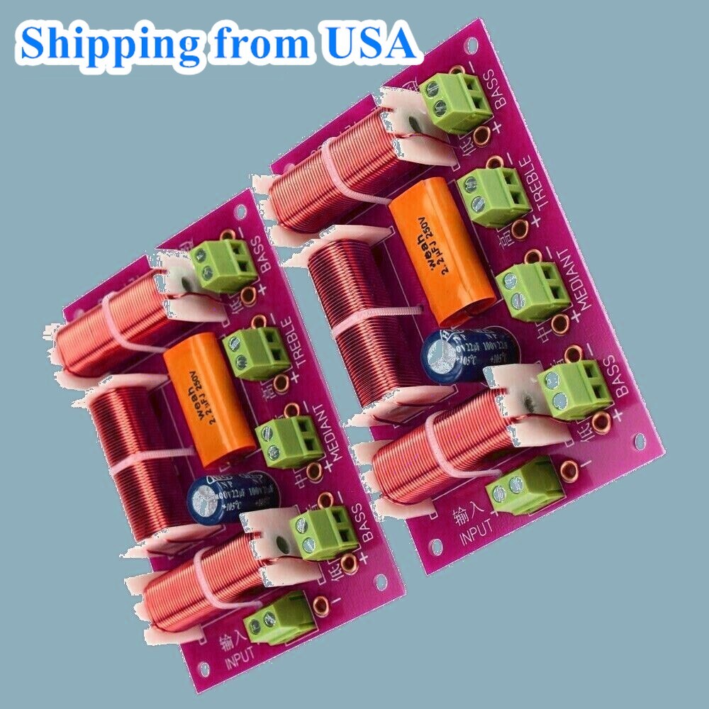 2Pcs 200W 4-Way 3 Way Woofer Speaker Crossover Audio Crossover Frequency Divider