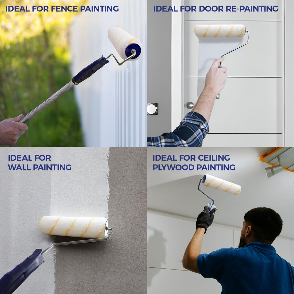 - Paint Roller Covers - 1/2 X 9 Inch Microfiber 6 Pack