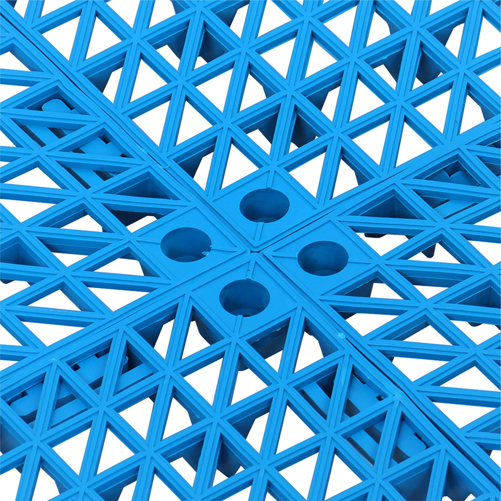 50PCS 12 x 12in Interlocking Drainage Floor Tiles Modular Interlocking Tile Blue