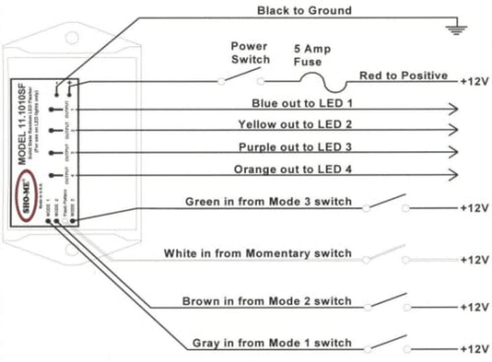 Sho-Me 4 Output LED Strobe Effect Flasher