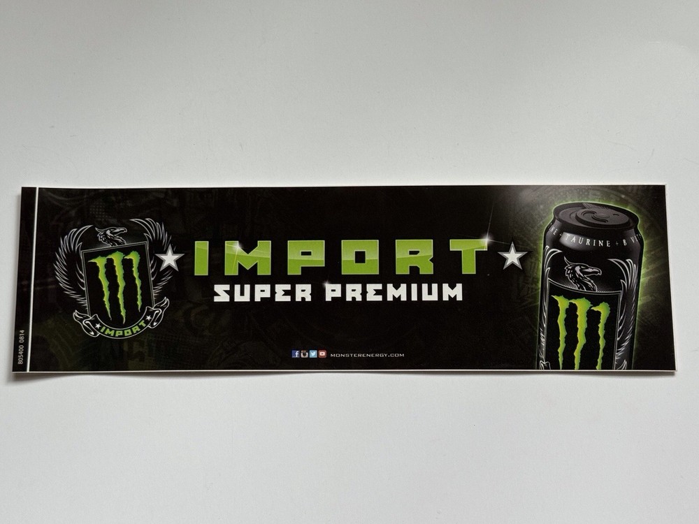 MONSTER ENERGY IMPORT SUPER PREMIUM DECAL STICKER