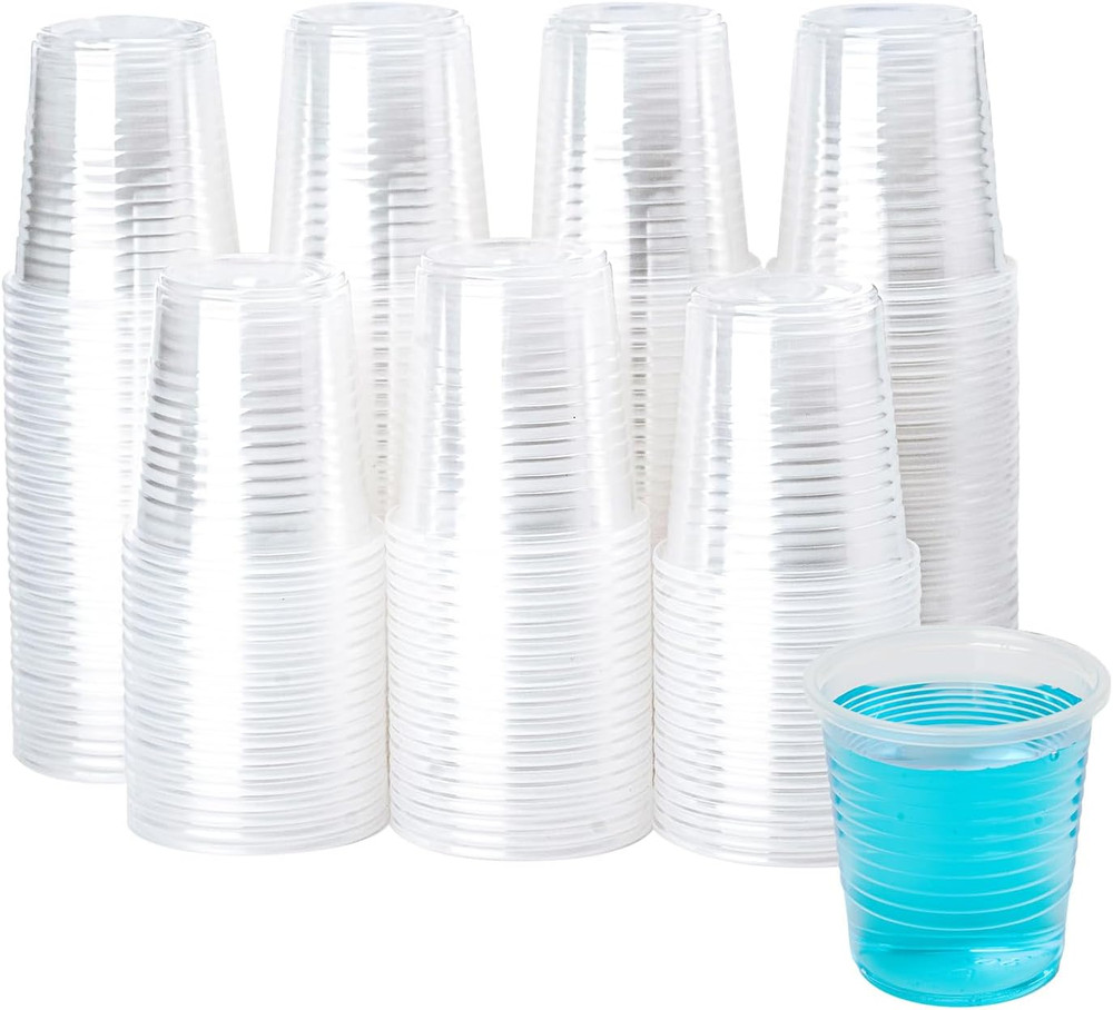 100 Pack 3oz Clear Plastic Drinking Cups Disposable