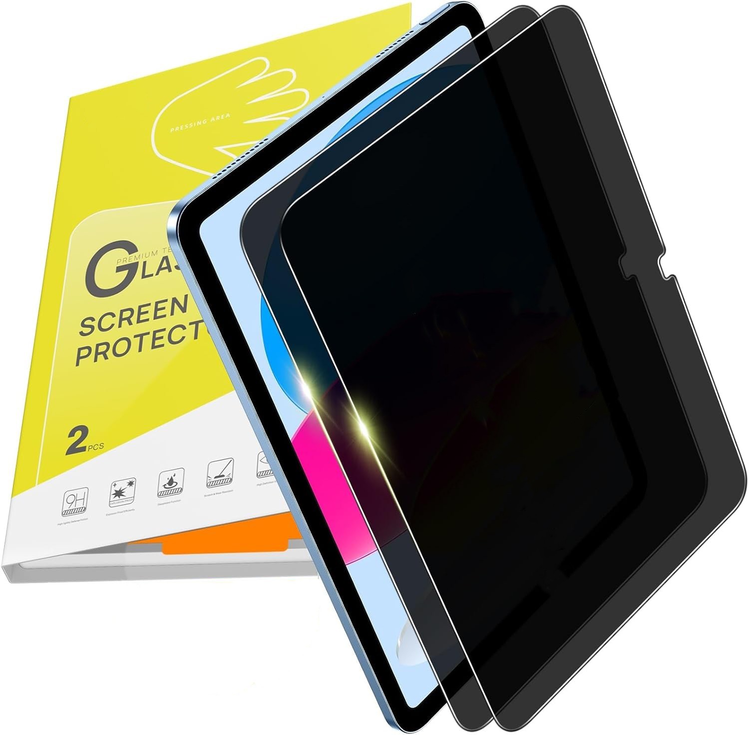 2x Clear / Privacy Tempered Glass Screen Protector For iPad A16 11th 10th Gen