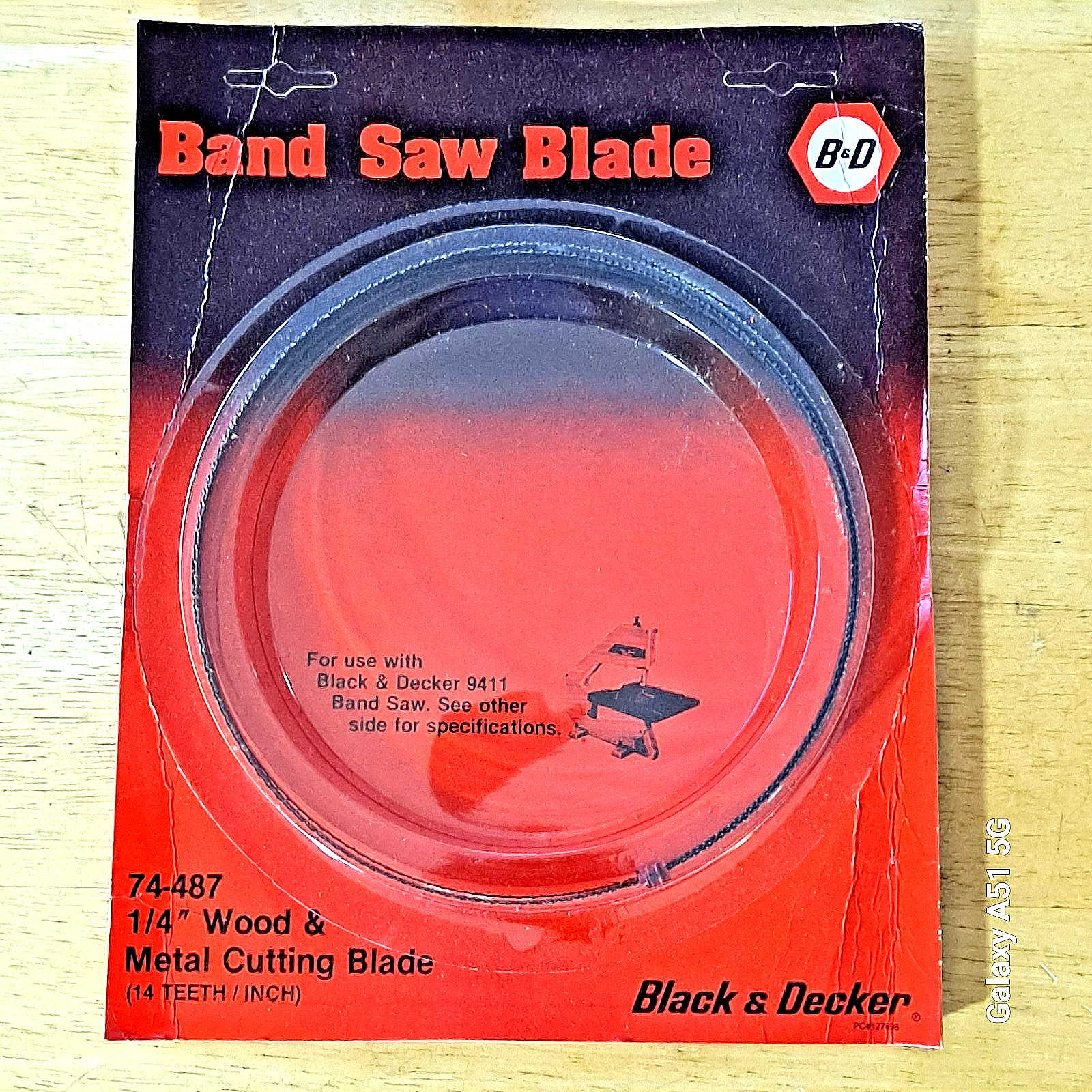 B&D Band Saw 9411 Blade 74-487 Wood & Metal Cutting 59-1/2" x 1/4"  .014 NEW NOS
