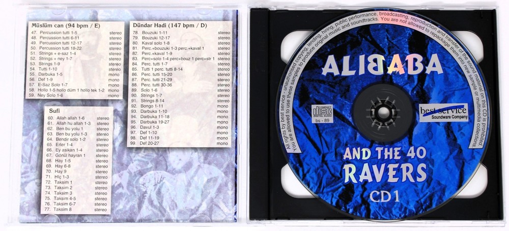 Best Service Ali Baba And The 40 Ravers Sample/Sound Library/Sampling 2 CD MINT