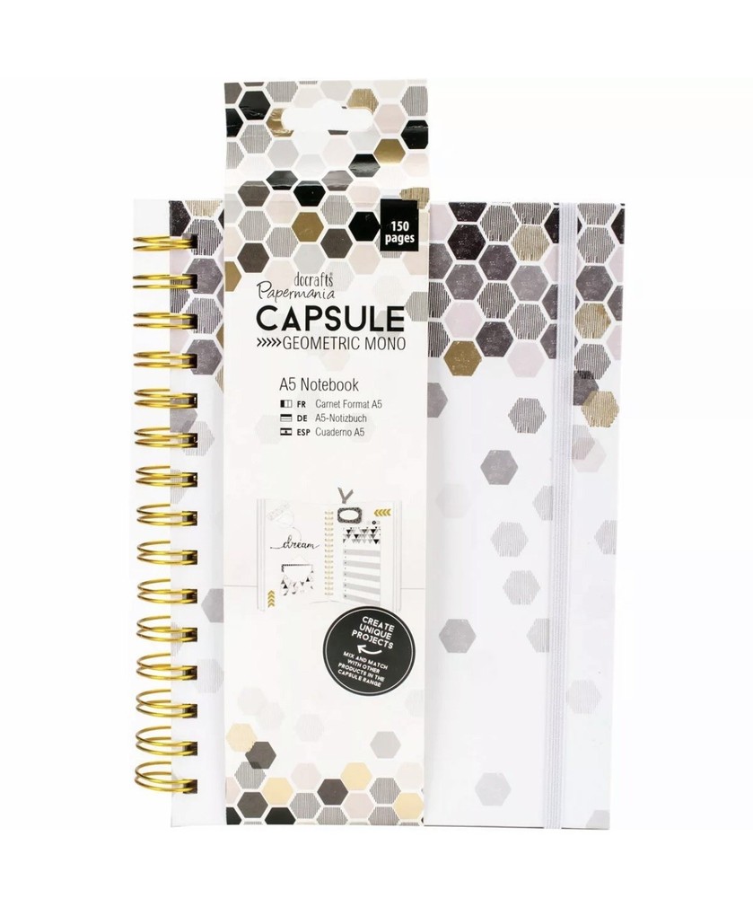 Papermania Capsule Geometric Mono A5 Notebook