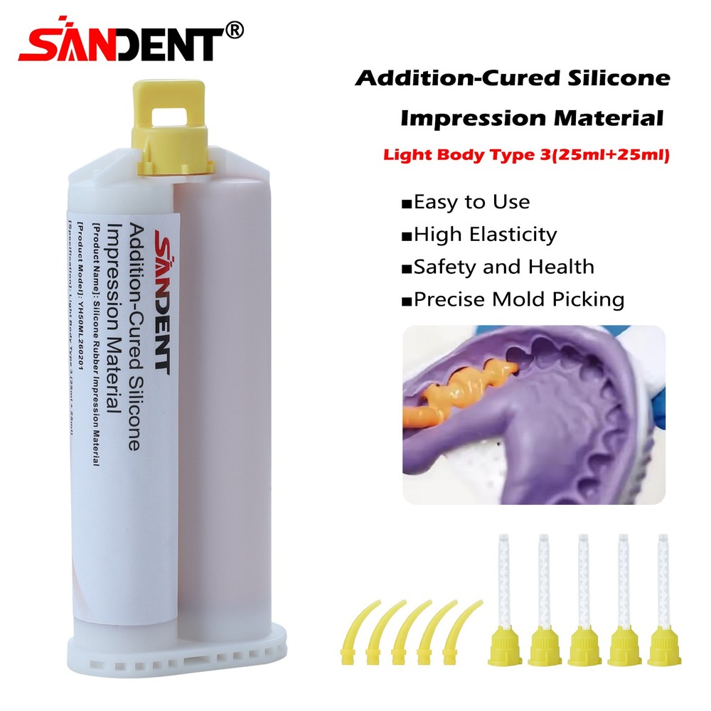 REGULAR SET Light Body Dental Impression Material VPS 50ml 5 Tips dk
