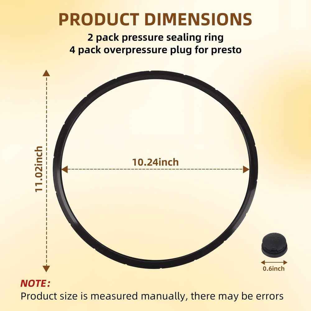 Sealing Ring Set 09924 Pressure Canner Overpressure Plug 2 Sets