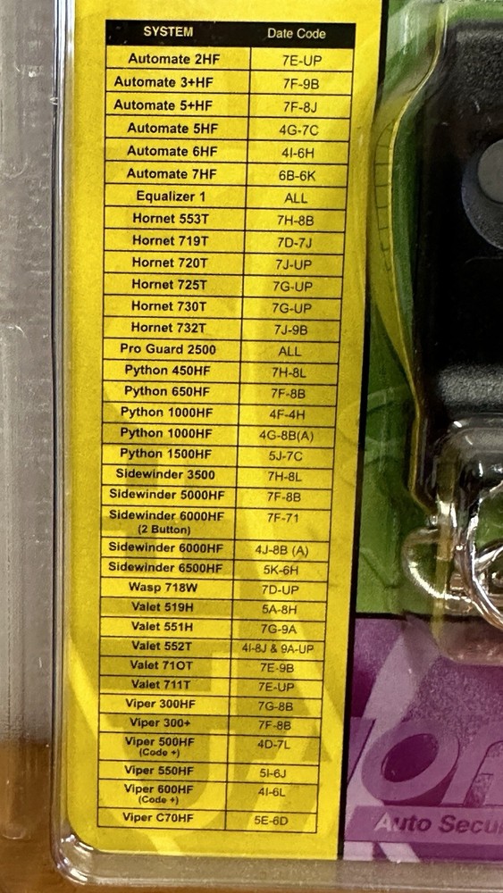 Viper 491T 2-Button Replacement Transmitter Remote Control DEI Directed Sealed