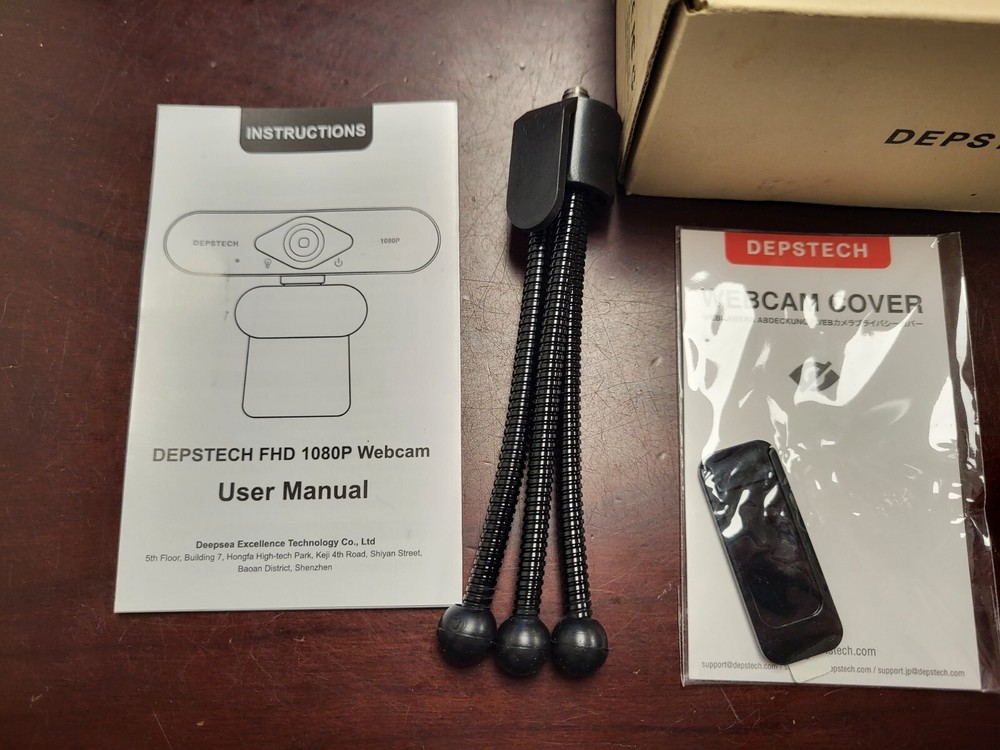 🔥DEPSTECH Webcam with Microphone 1080P HD Webcam with Auto Light Correction🔥