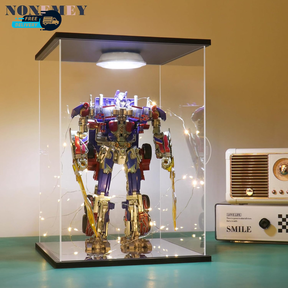 Clear Acrylic Display Case with Remote Control Light for 400% Bearbrick
