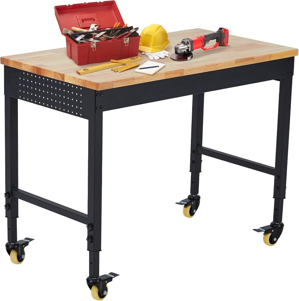 48" x24"Heavy-Duty Adjustable Workbench 2000 LB Capacity Garage Work Table
