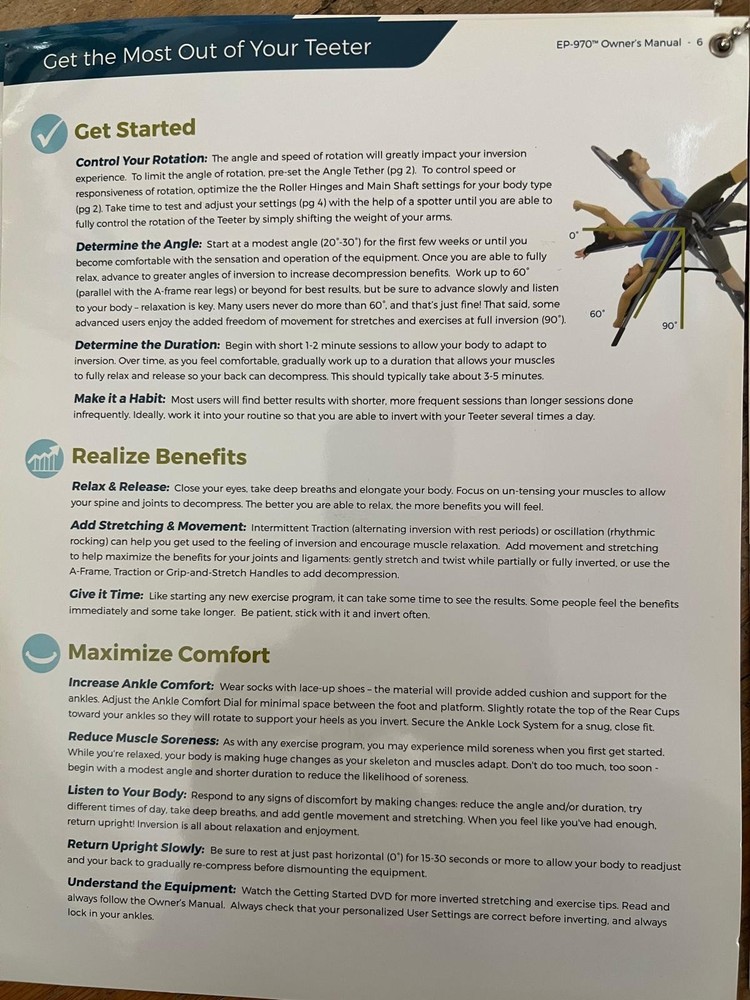 Teeter EP-970 Inversion Table GREAT condition
