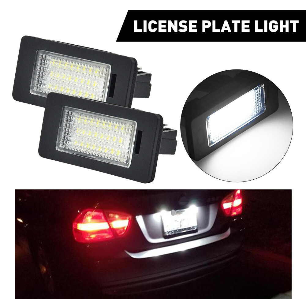 2X LED License Plate Lights Lamps For BMW E90 E92 E39 E60 E61 M5 E70 Accessories