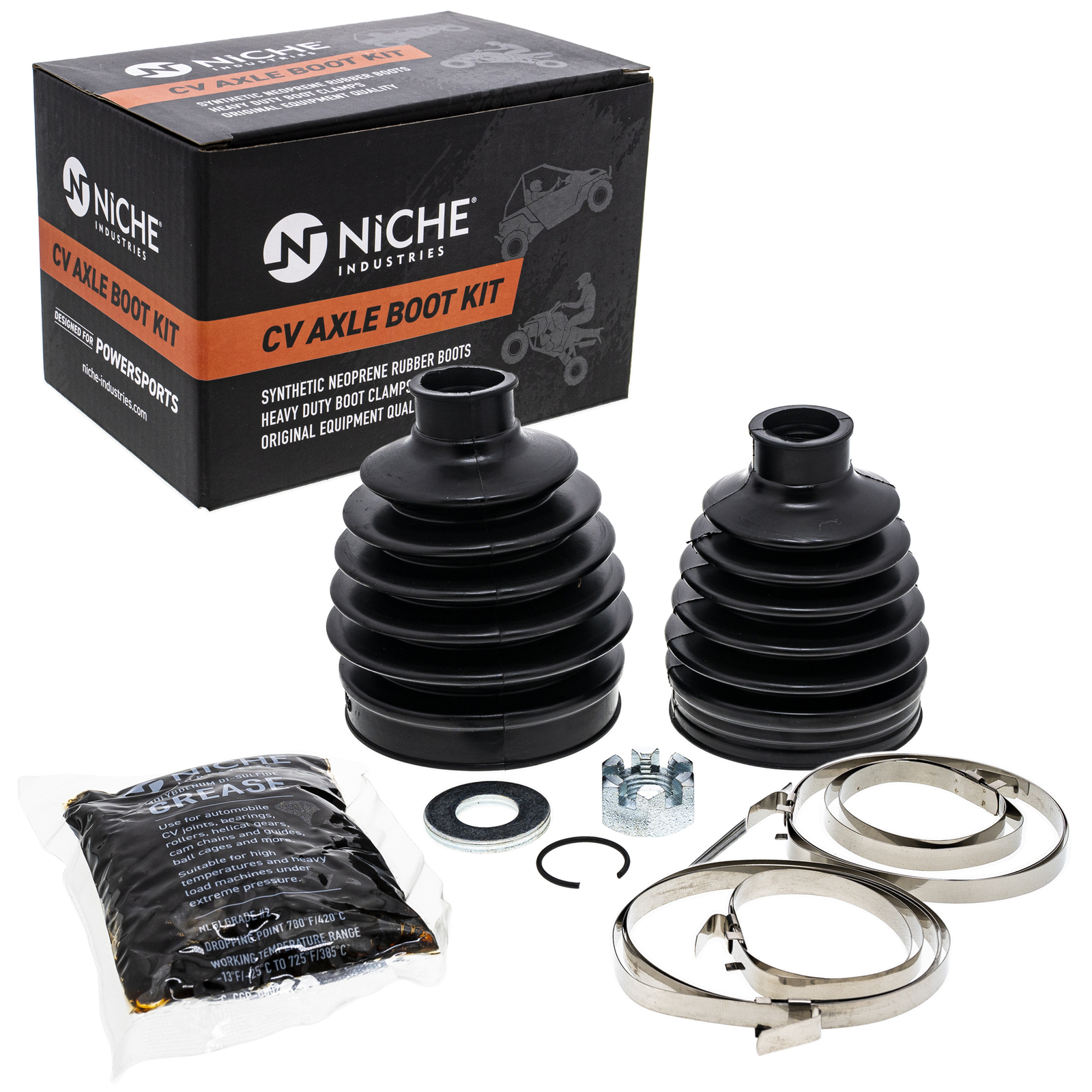 NICHE Front CV Axle Boot Kit for Polaris 2204460 2204459 Sportsman 500 400 800