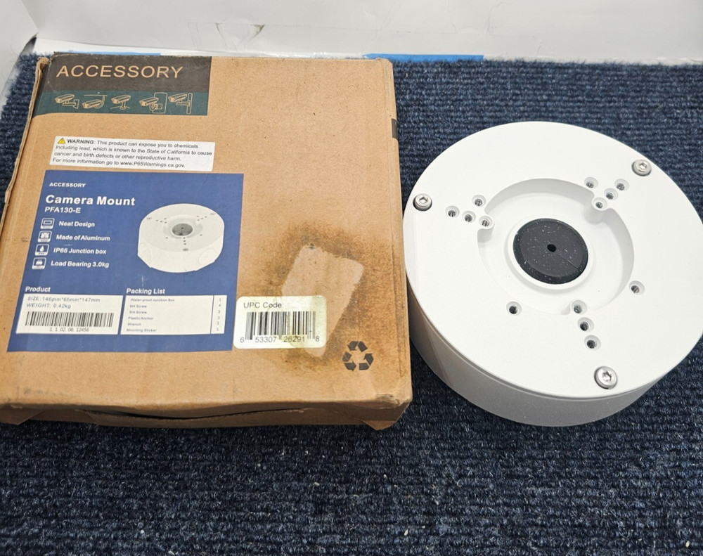 Dahua PFA130-E: Junction Box Camera Bracket White Original Water-Proof