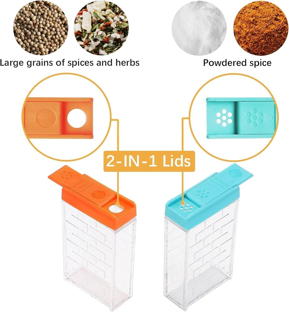 Airtight Spice Containers 24-Pack - Eco-Friendly