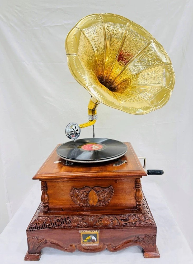 HMV Vintage Gramophone Fully Functional Working Phonograph win-up record player