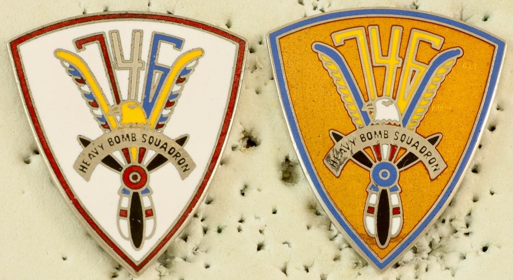 PAIR 746th Bomb Squadron Crest DI/DUI CB Aresta HM VARIATIONS