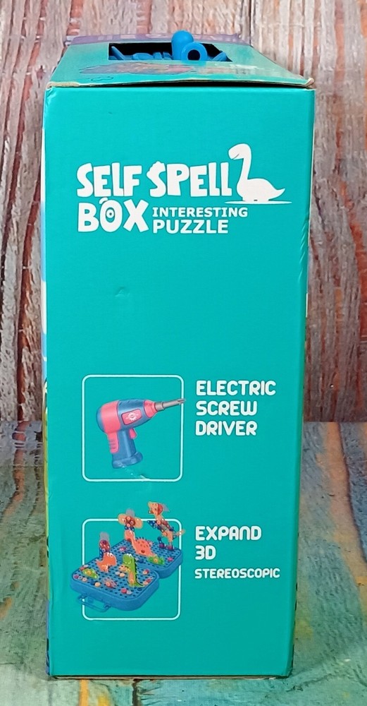 Dinosaur Self Spell Box Interesting Puzzle - NEW - Missing Handle See Pics