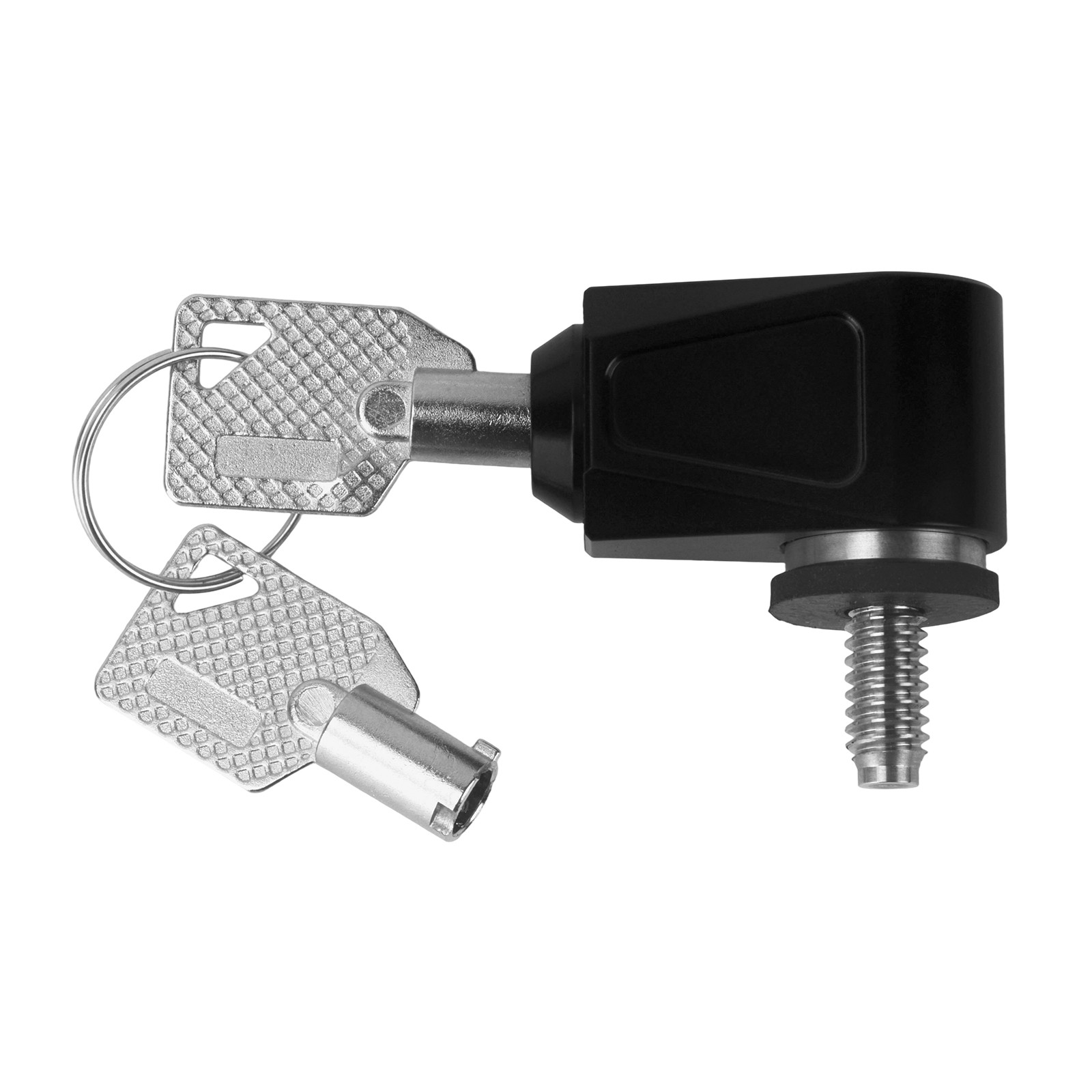 Black Seat Lock Push Pin 2 Keys Anti Theft Set For Harley Dyna Softail Touring