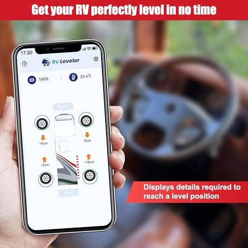 Wireless RV Camper Leveling System, Bluetooth Phone App RV Leveling System