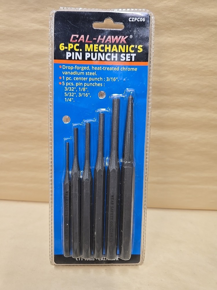 6pc Mechanic's Pin Punch Set