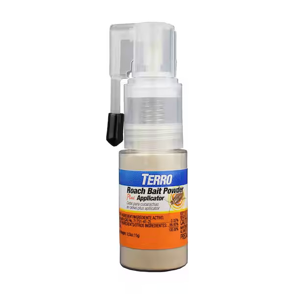 TERRO Roach Bait Powder + Applicator Kills Cockroach Ants Earwigs Silverfish