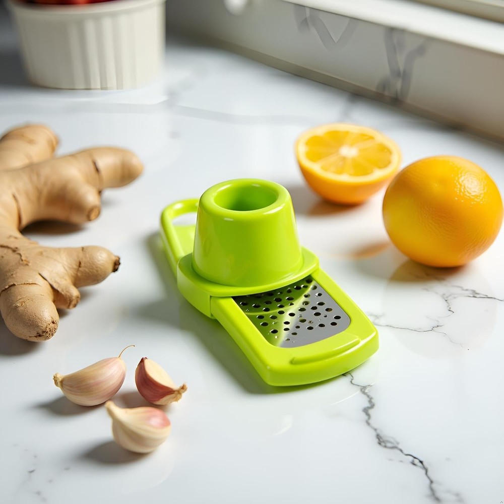 Green Multifunction Ginger Grater Tool Mini Grater Nutmeg Grinder Garlic, Kitche