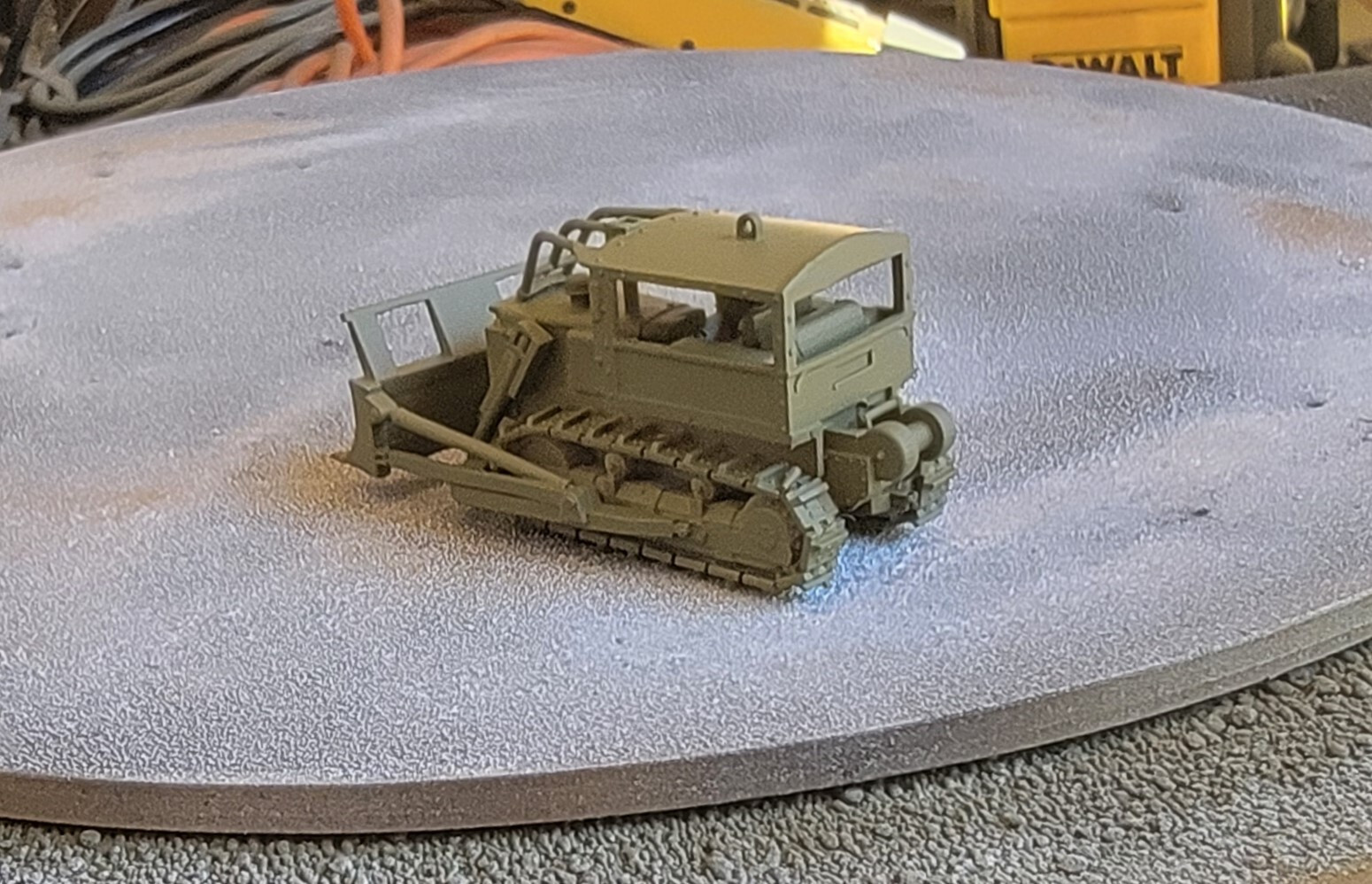 One 1/87 scale Vietnam era Rome Plow, olive drab! EXCLUSIVE!