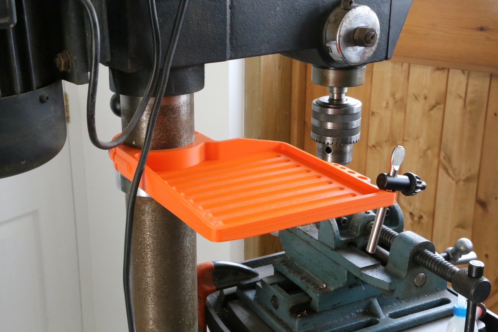 Drill Press Shelf Storage Organiser - LINN Tools Pillar Drill Bit Chuck Key