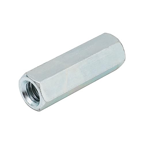 50 Packs Rod Coupling Nuts, UNC Threaded Hex Coupling Nut 1/4"-20